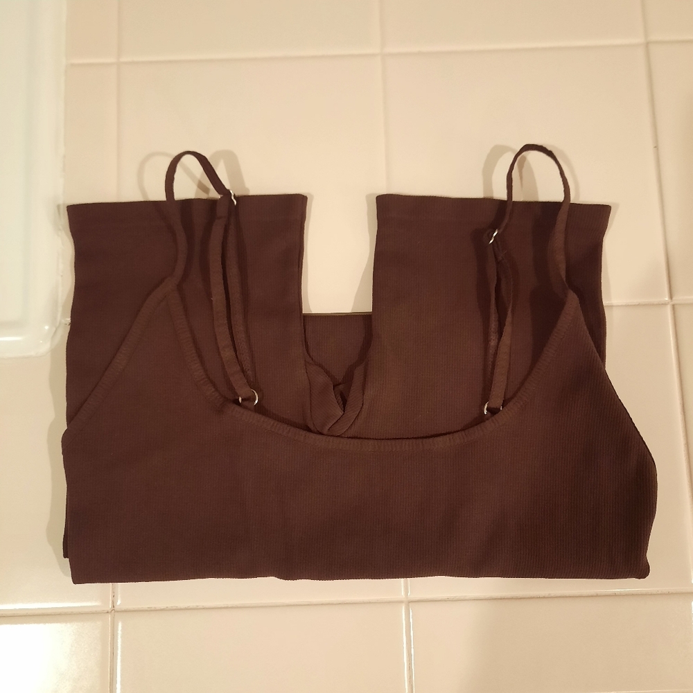 Free People Intimately One To Watch Women's Chocolate Romper - Picture 3 of 8